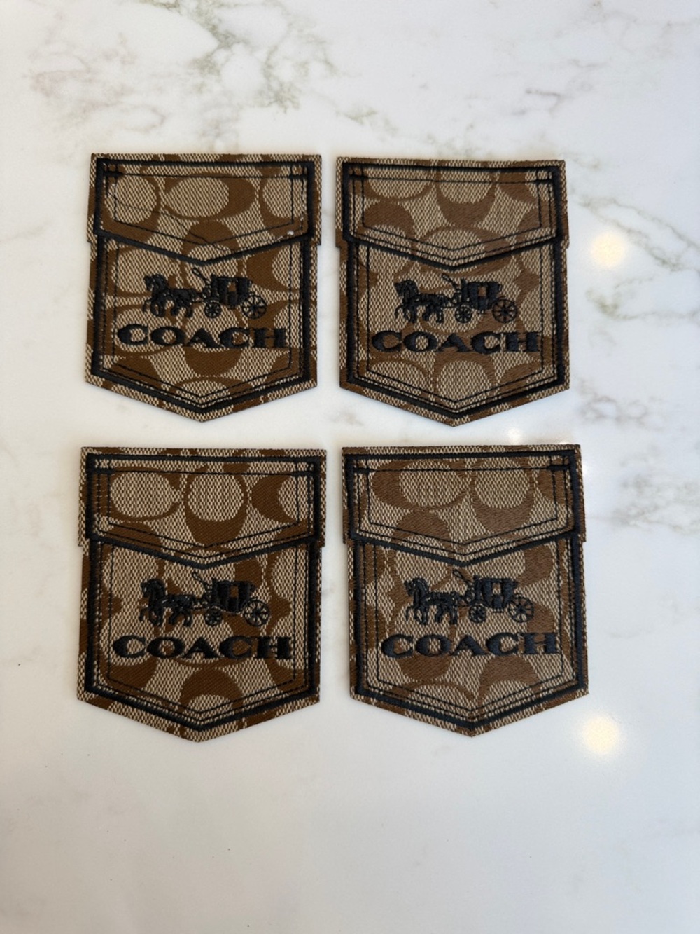 Hand Crafted Iron On Pocket Patches.